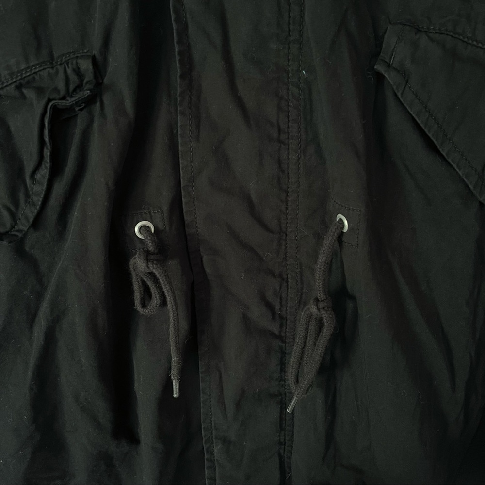 TopMan Fishtail Long Coat Jacket With Hood - Picture 3 of 12